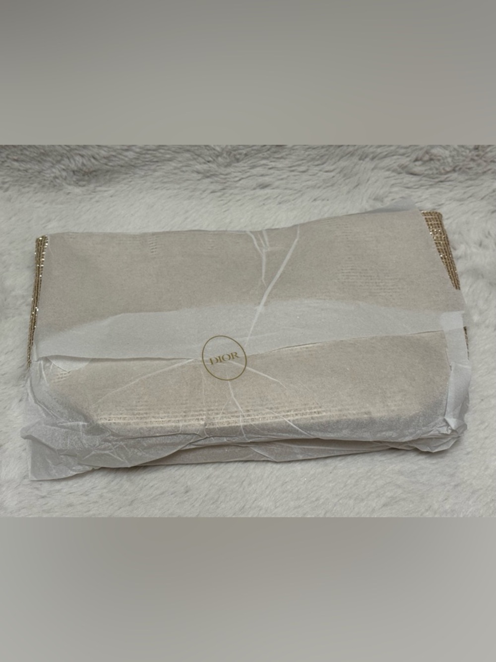 Dior Gold Metallic Straw Tote Bag with Logo Accent- GWP - Picture 9 of 12